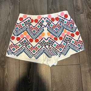 Lulus Embroidered White Shorts